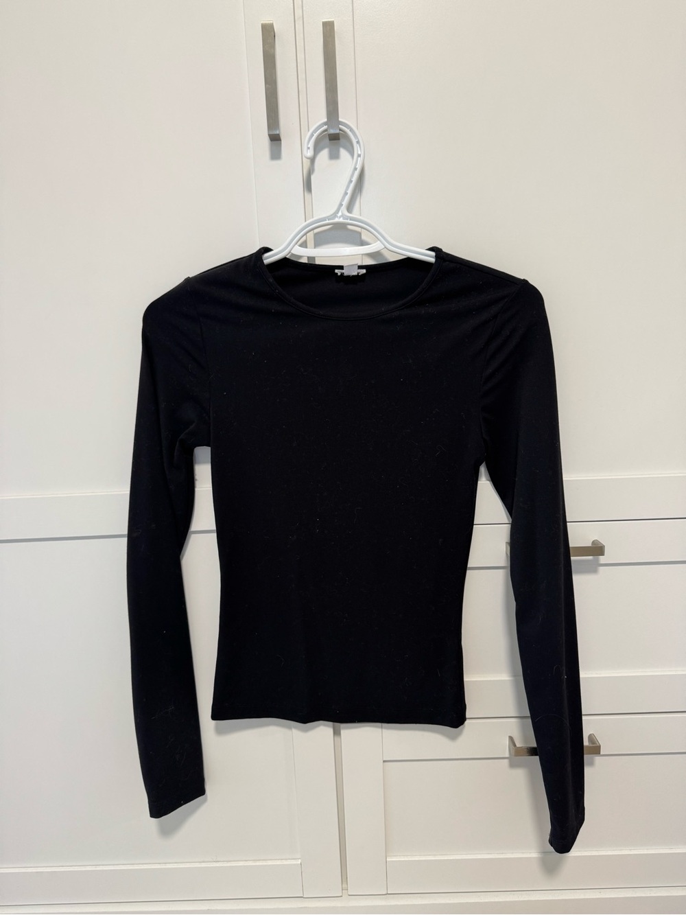 Garage Black Long-Sleeve Crewneck Top